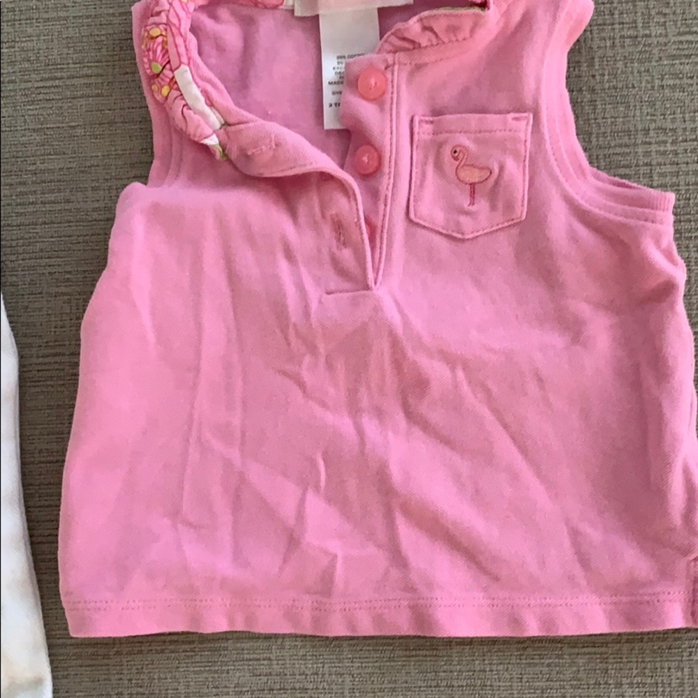 Janie and jack pink sleeveless polo